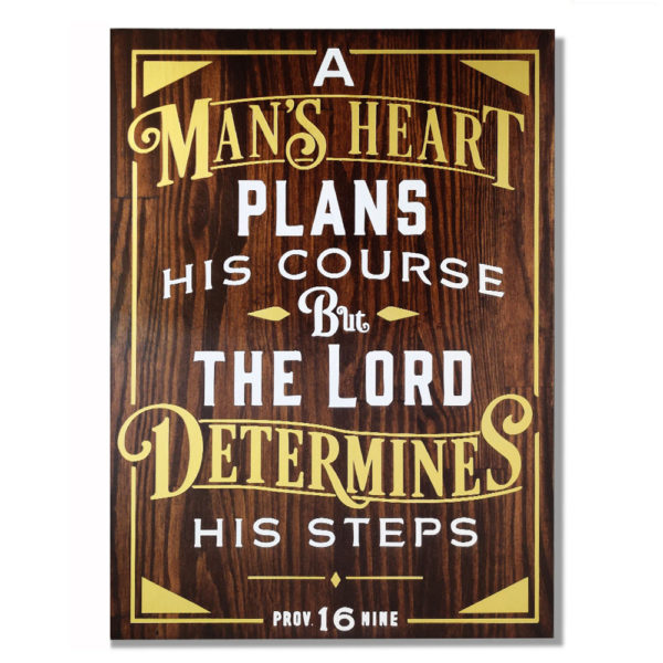 A Man’s Heart – 19 x 14 inches – Wooden Wall Plaque