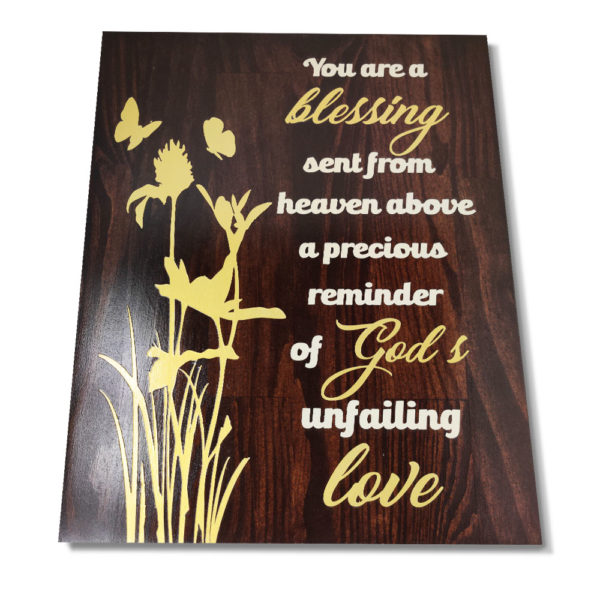 You are a Blessing19 x 14 inches – Wooden Wall Plaque – Kona Gold